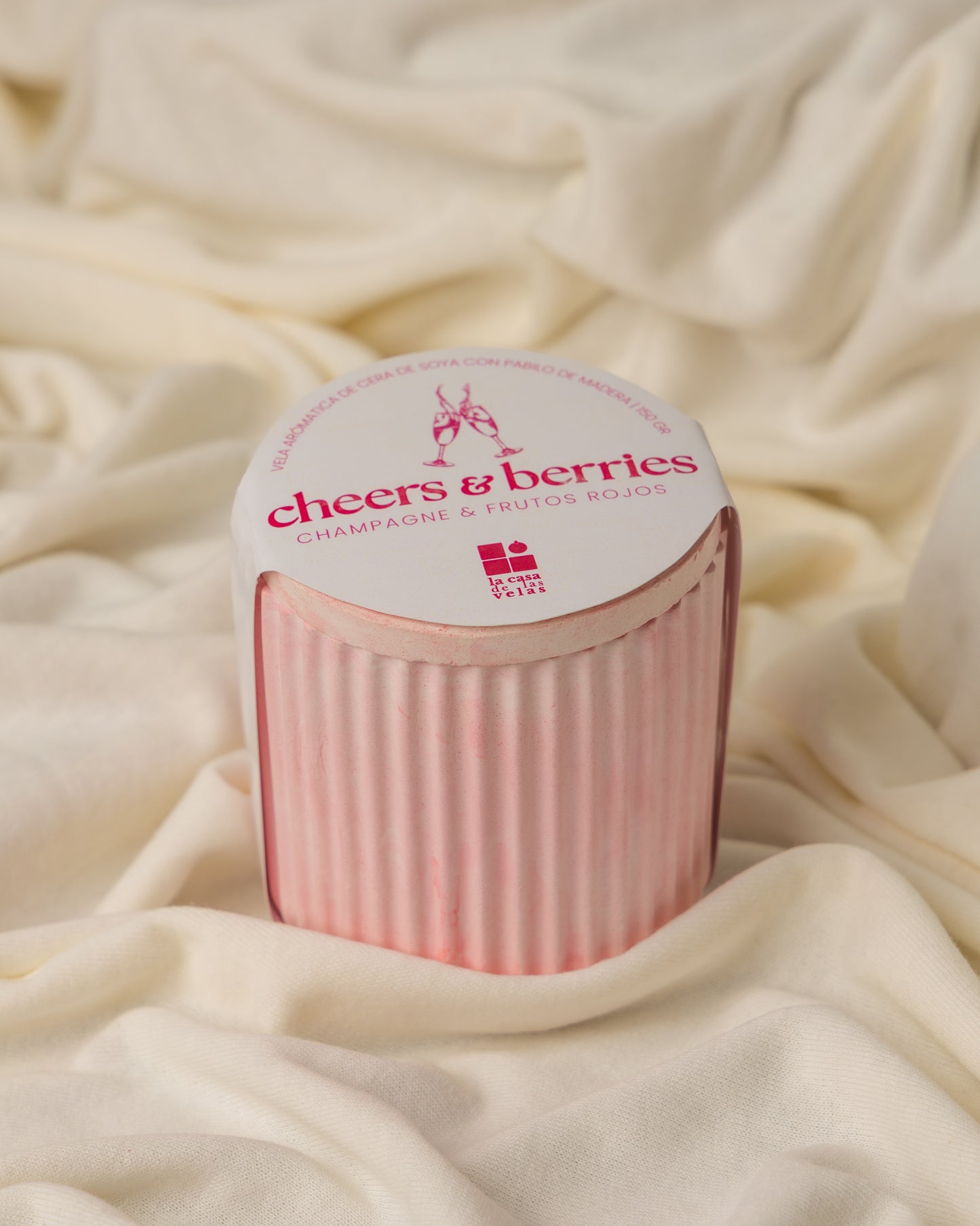 Vela aromatica con base de concreto Cheers & berries